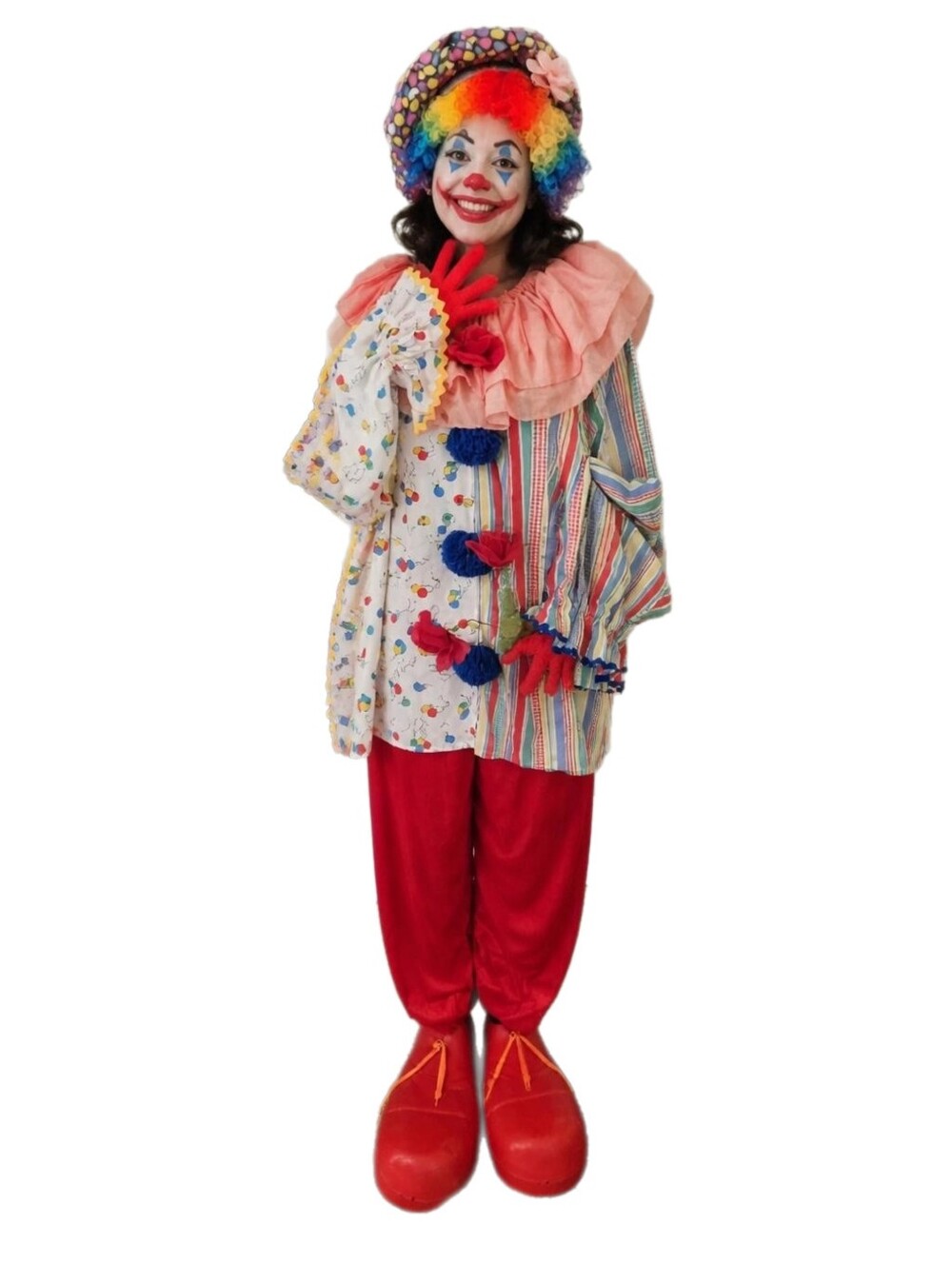 Classic Circus Clown Costume Set Halloween Costume Size L/XL